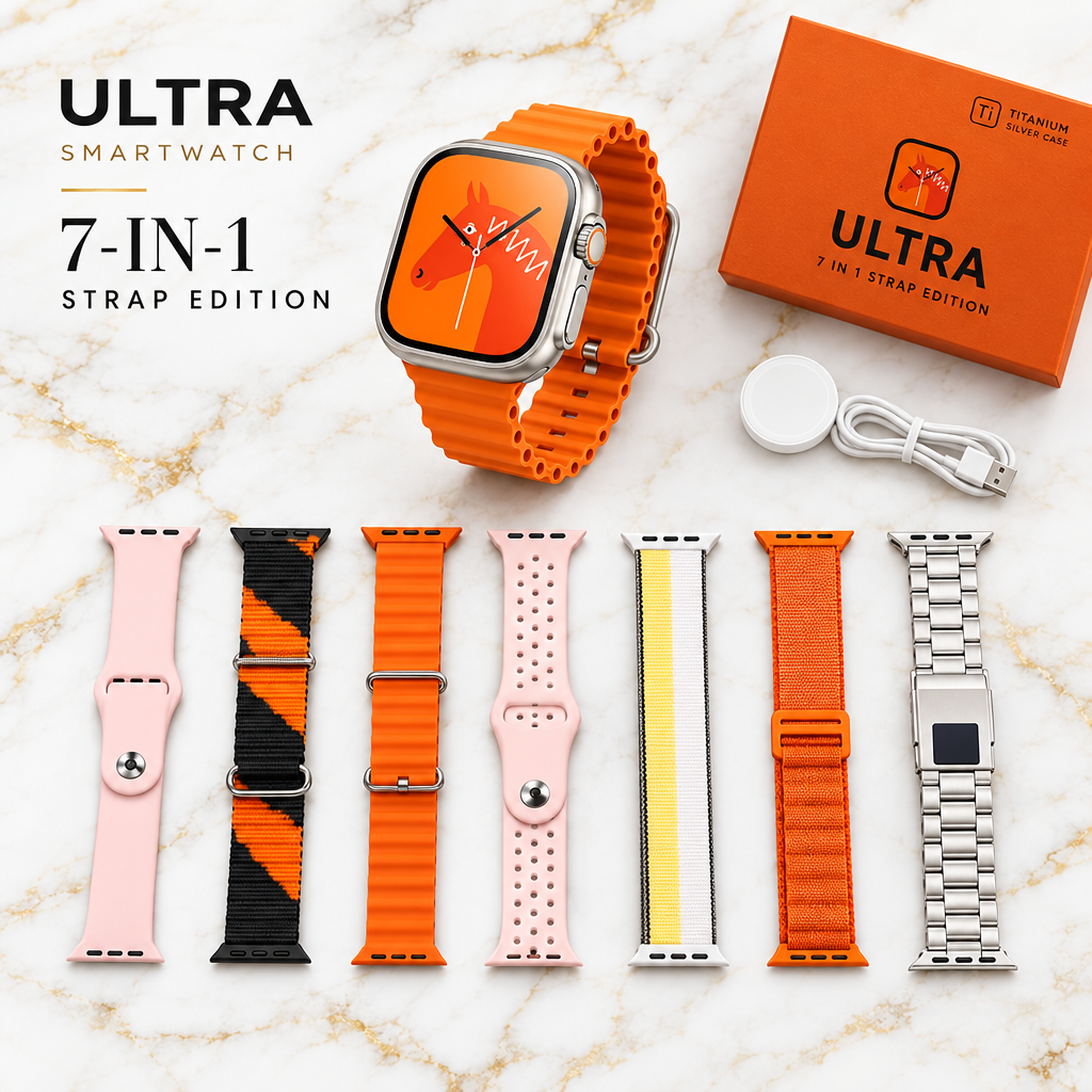 Ultra Smartwatch - White Marble